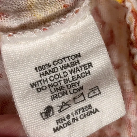 Simply Southern Smocked Crop Blouse Floral Daisy Print Boho Festival Concert S - Picture 8 of 9